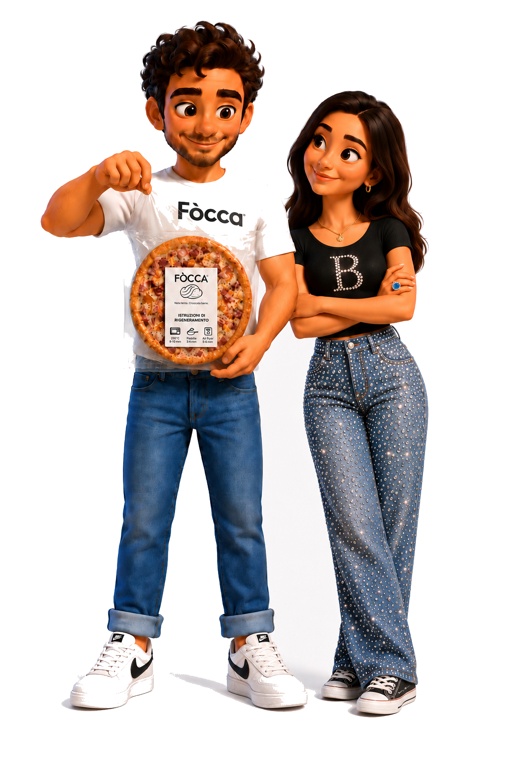 Niko e Bea aprono la confezione di FÒCCA