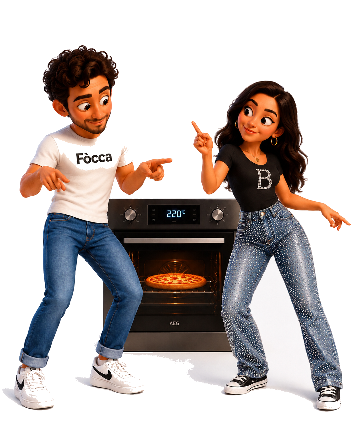Niko e Bea ballano davanti al forno